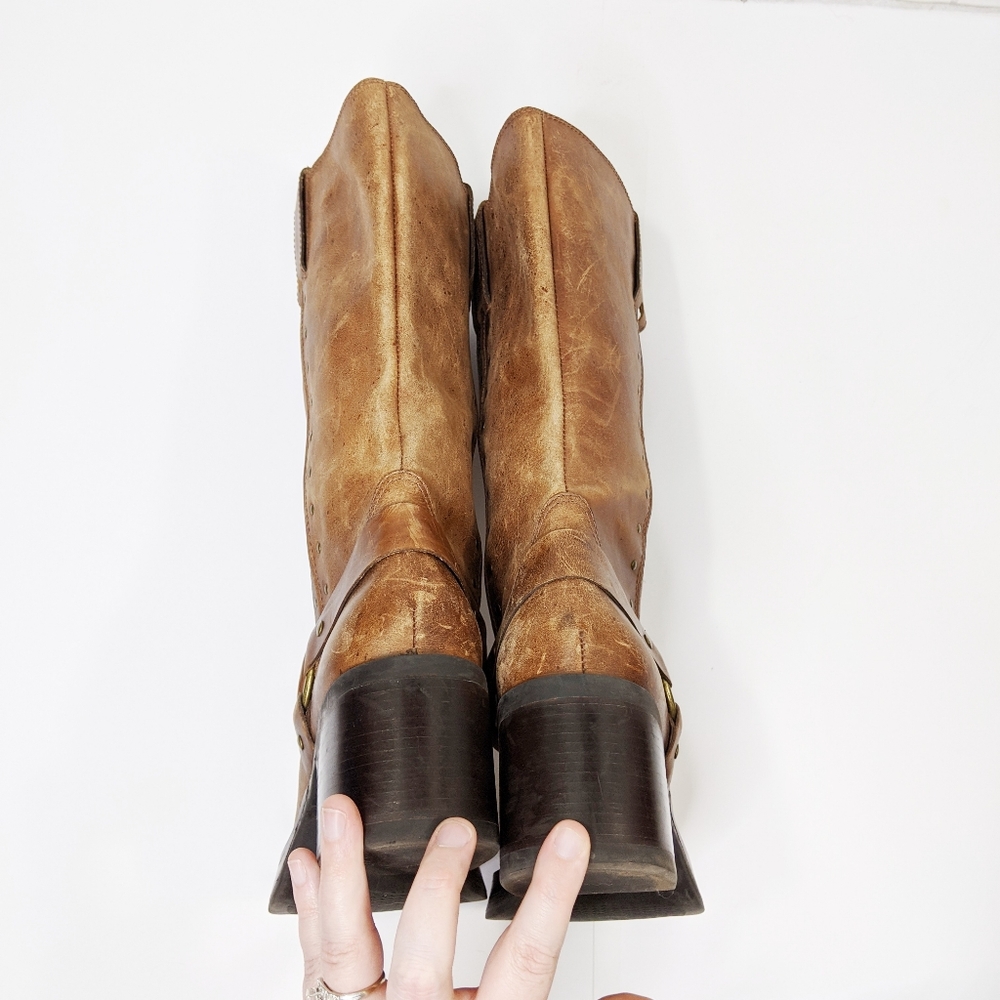 Vintage 90s MIA Chunky Platform Square Moto Boot - Picture 7 of 8
